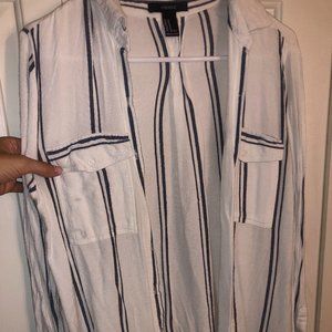 Forever 21 Long Button-Down Women's Blouse